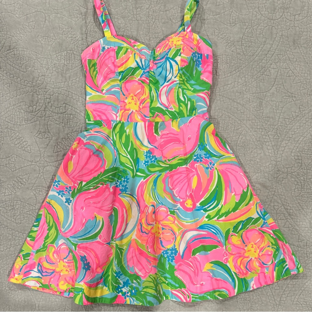 Lily Pulizter bright floral sun dress